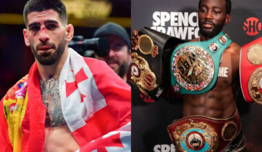 Topuria provoca a Crawford antes de su combate con Canelo: "¿Quién gana en una pelea?" - MARCA