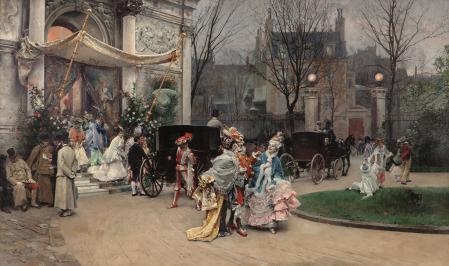 Raimundo de Madrazo. 'Salida del baile de máscaras', 1878