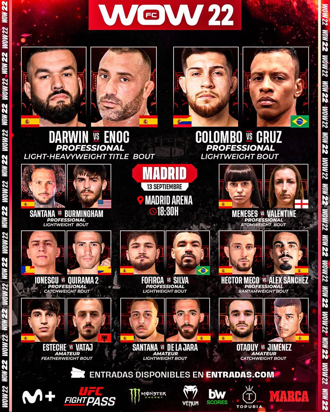 Cartelera de WOW 22.