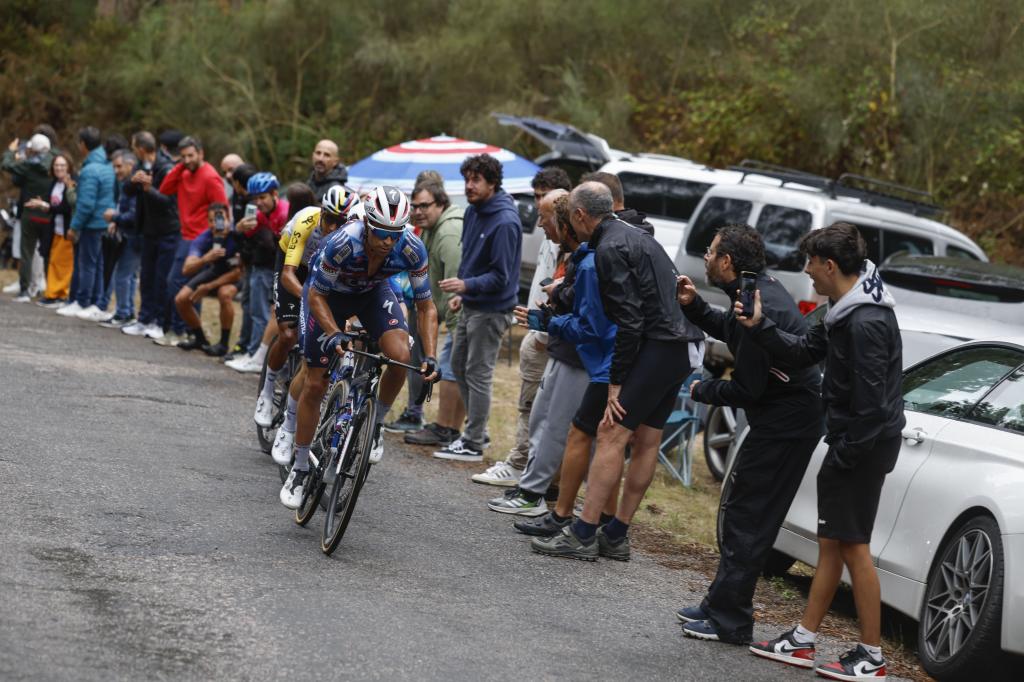 Mikel Landa, del Soudal Quick-Step, durante la etapa 16 de la Vuelta Ciclista a España. EFE/ Javier Lizón