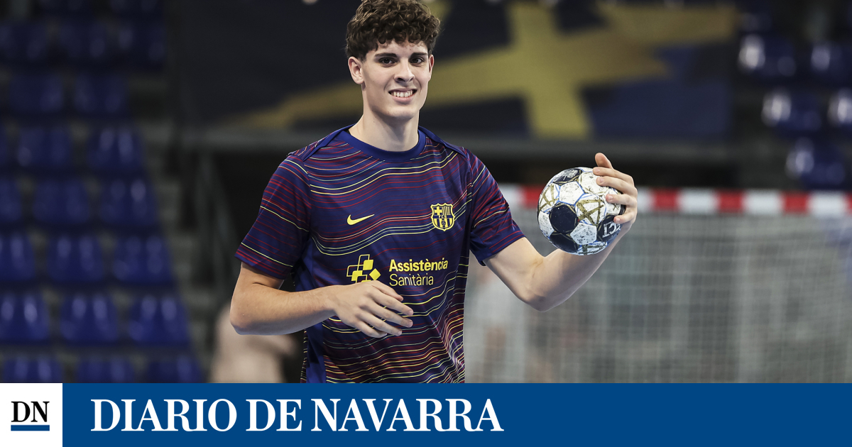 El sangüesino Adrián Sola Basterra, en el extremo del Barça en la Liga de Campeones