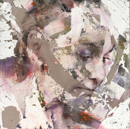 'Remedios', 2025, técnica mixta sobre lienzo, 80 x 80 cm