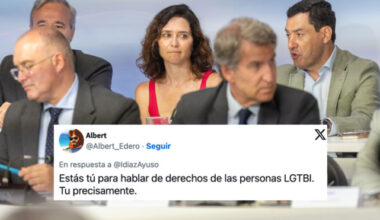 Ayuso alcanza la cima del cinismo hablando de "la primera trans en Eurovisión" para defender a Israel: "Estás tú para hablar de derechos LGTBIQ+"