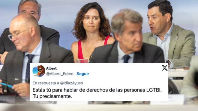 Ayuso alcanza la cima del cinismo hablando de "la primera trans en Eurovisión" para defender a Israel: "Estás tú para hablar de derechos LGTBIQ+"