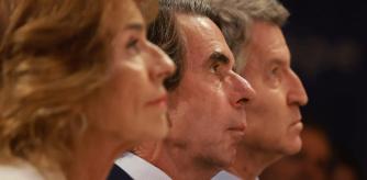 Feijóo y Aznar, en el Campus Faes