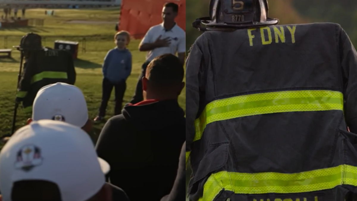 El discurso patriótico de un bombero de Nueva York que emociona al equipo de EE.UU. en la Ryder Cup