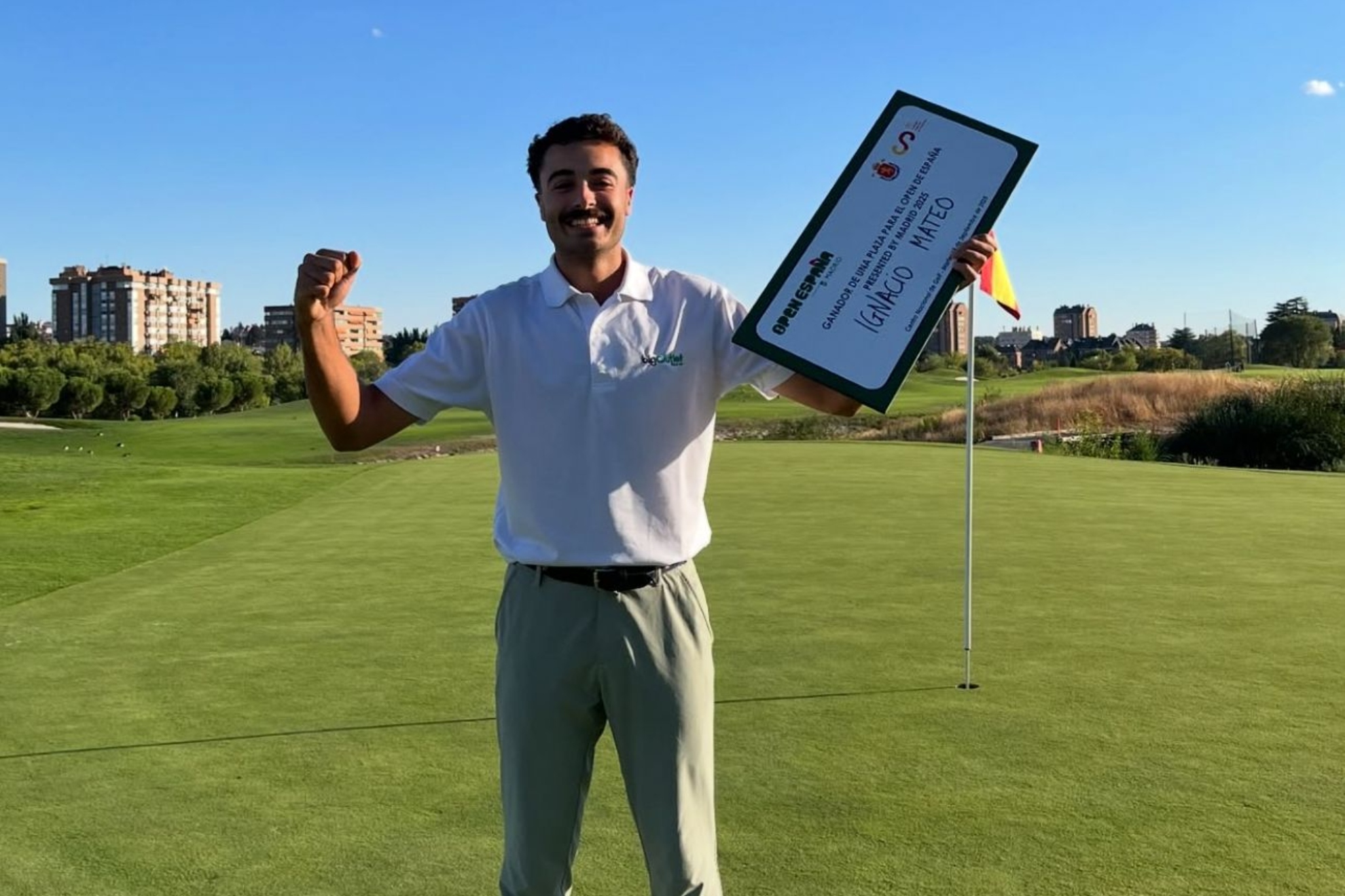 La celebración de Ignacio Mateo tras lograr la clasificación