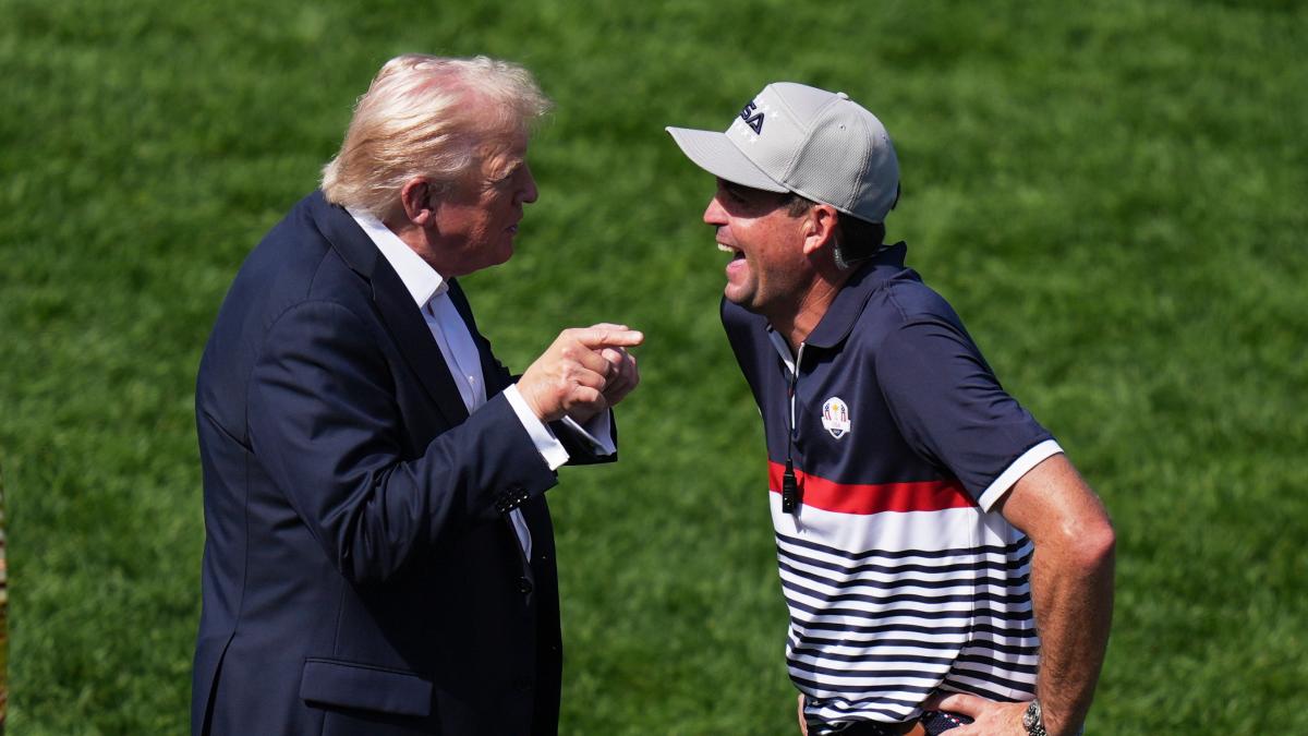 El equipo europeo se acuerda de Trump en la celebración de la Ryder y recibe su respuesta