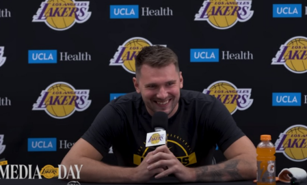 Doncic, muy sonriente en el Media Day