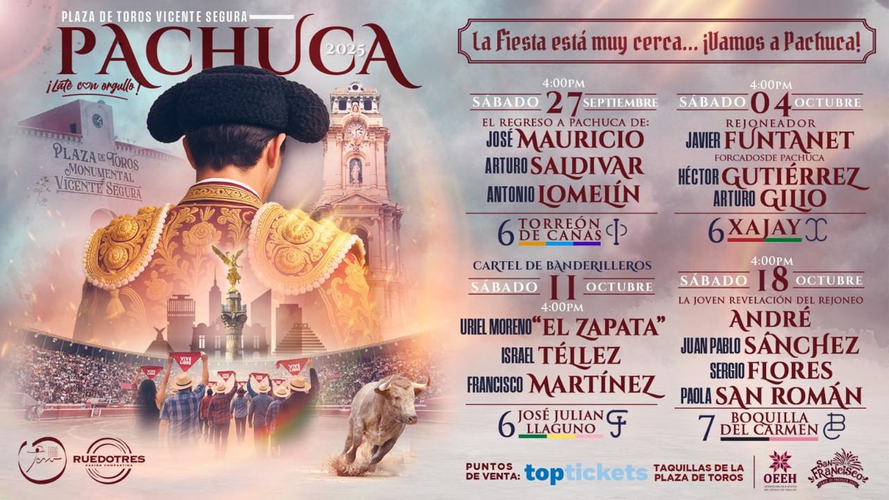 Corridas de Feria en Pachuca: tradición taurina que vuelve a brillar