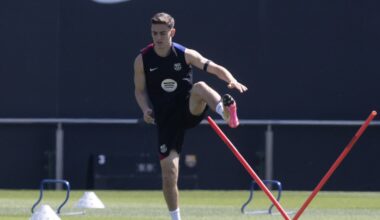 Alegrón con Gavi en el Barça