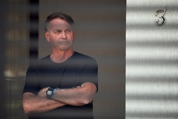 Jair Bolsonaro en su casa,