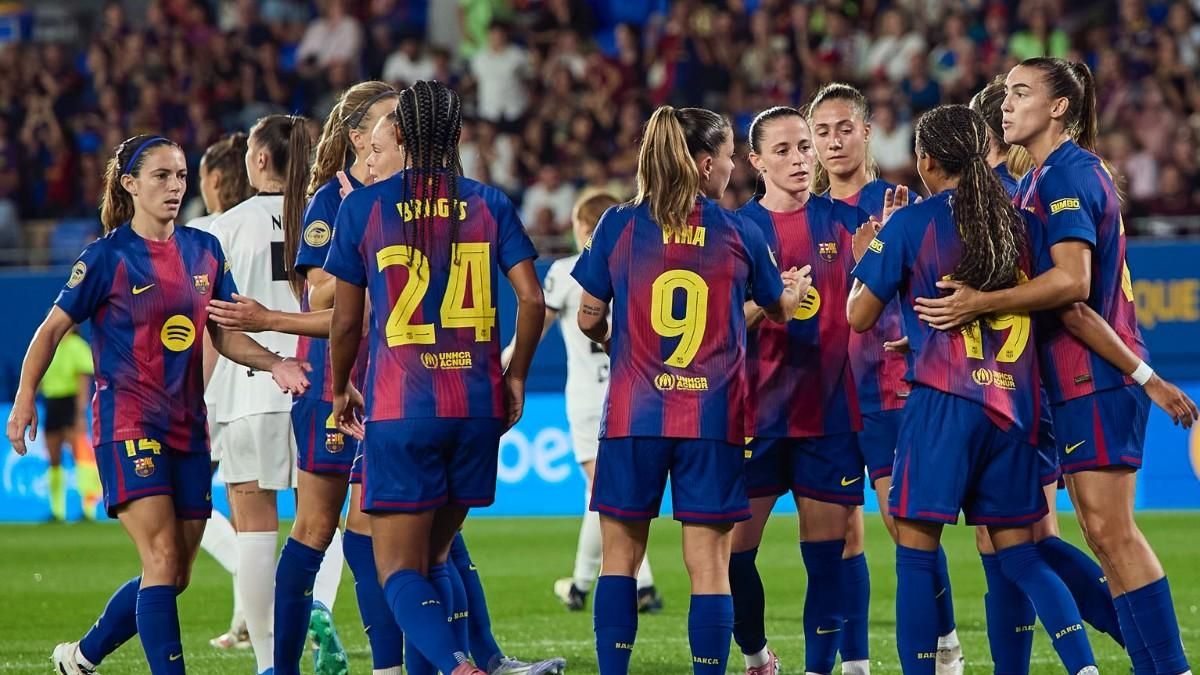El Barça celebró muchos goles contra el logroño