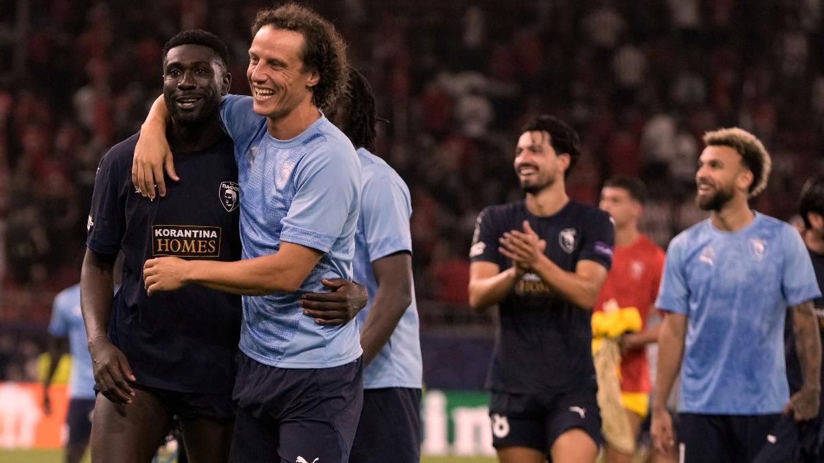 Los jugadores del Pafos celebran el empate en la Champions