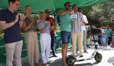 La alcaldesa en la entrega de premios de la fiesta