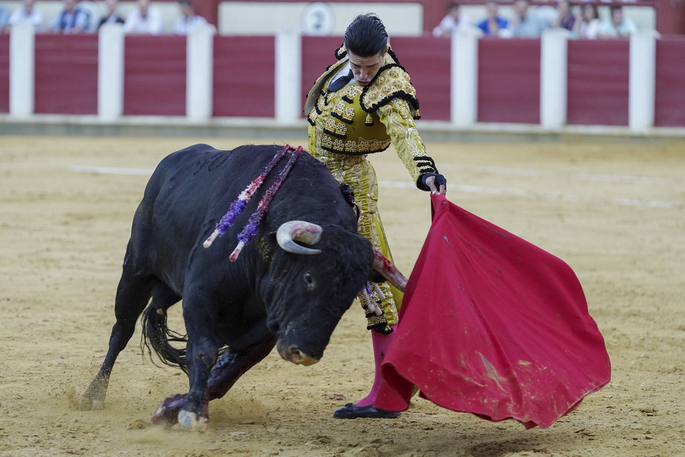 Alejandro Talavante, en la segunda de abono de la feria de la Virgen de San Lorenzo.