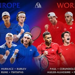 Desvelados los 12 protagonistas de la Laver Cup 2023