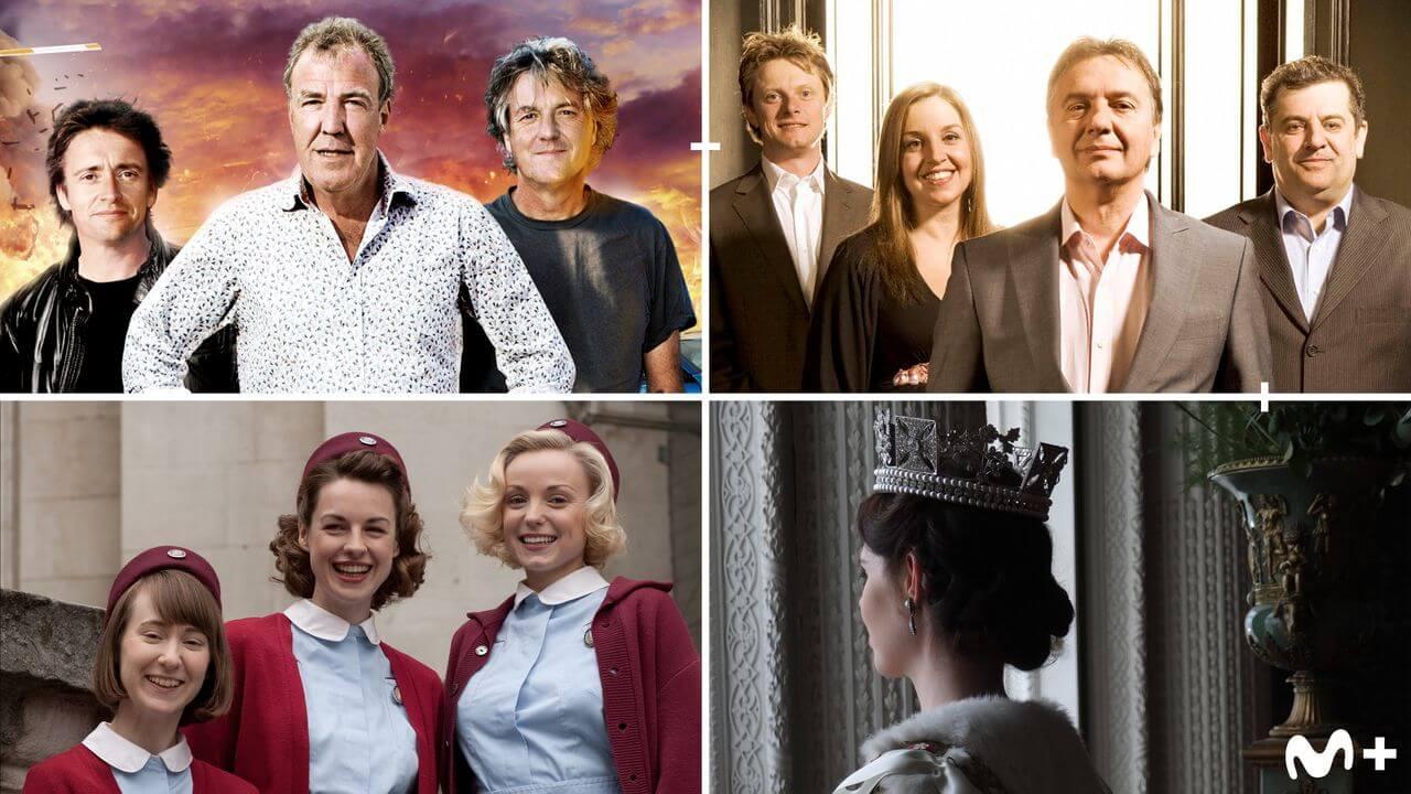 Collage de Movistar Plus+ anunciando los canales de la BBC que se lanzaron en enero de 2025