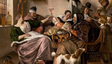 Como cantan los viejos, tocan los niños, de Jan Steen. floreros culturales