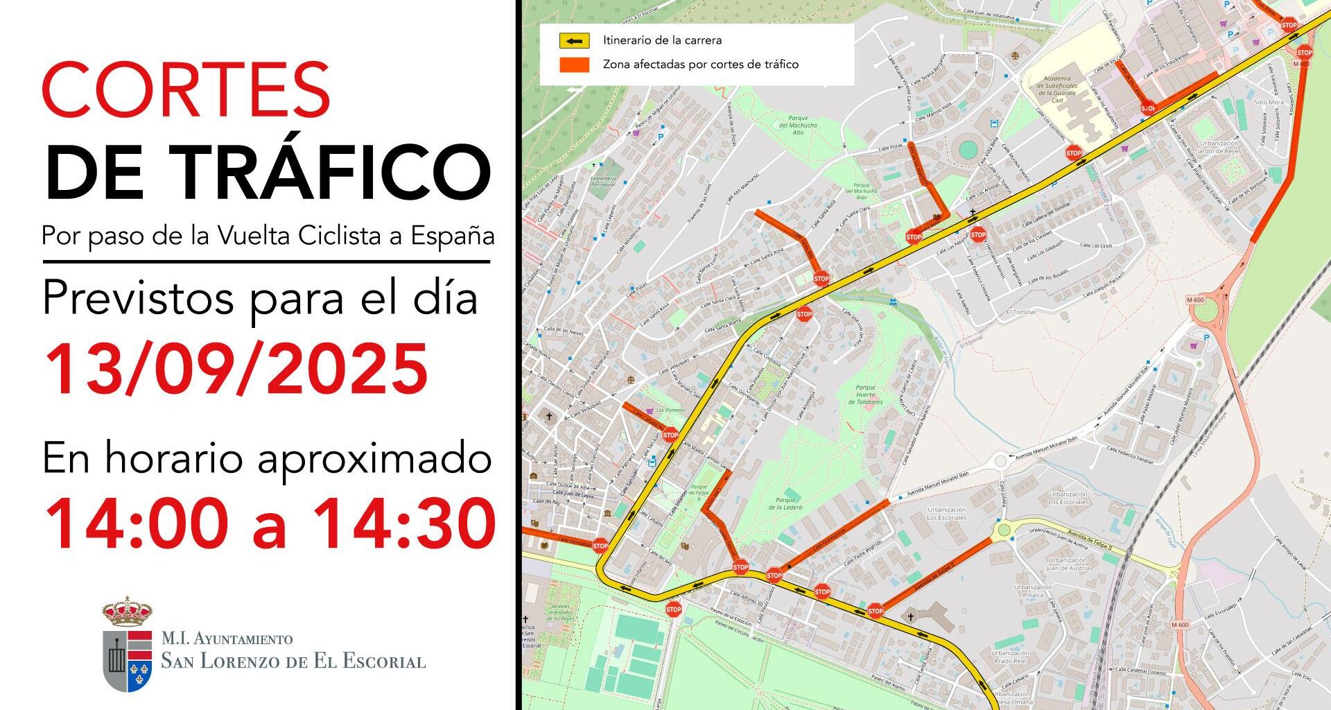 La Vuelta Ciclista a España pasará por San Lorenzo de El Escorial en su penúltima etapa el próximo sábado 13