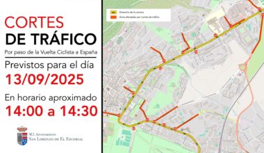 La Vuelta Ciclista a España pasará por San Lorenzo de El Escorial en su penúltima etapa el próximo sábado 13
