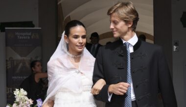 Volantes, choker de perlas y príncipes: la boda de Lucía Entrecanales y Laszlo Bene en Toledo