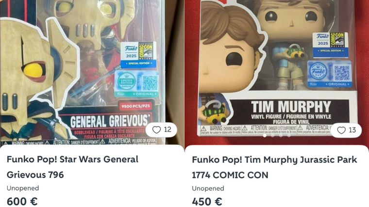 Precio de reventa de funkos pop exclusivos de la edición