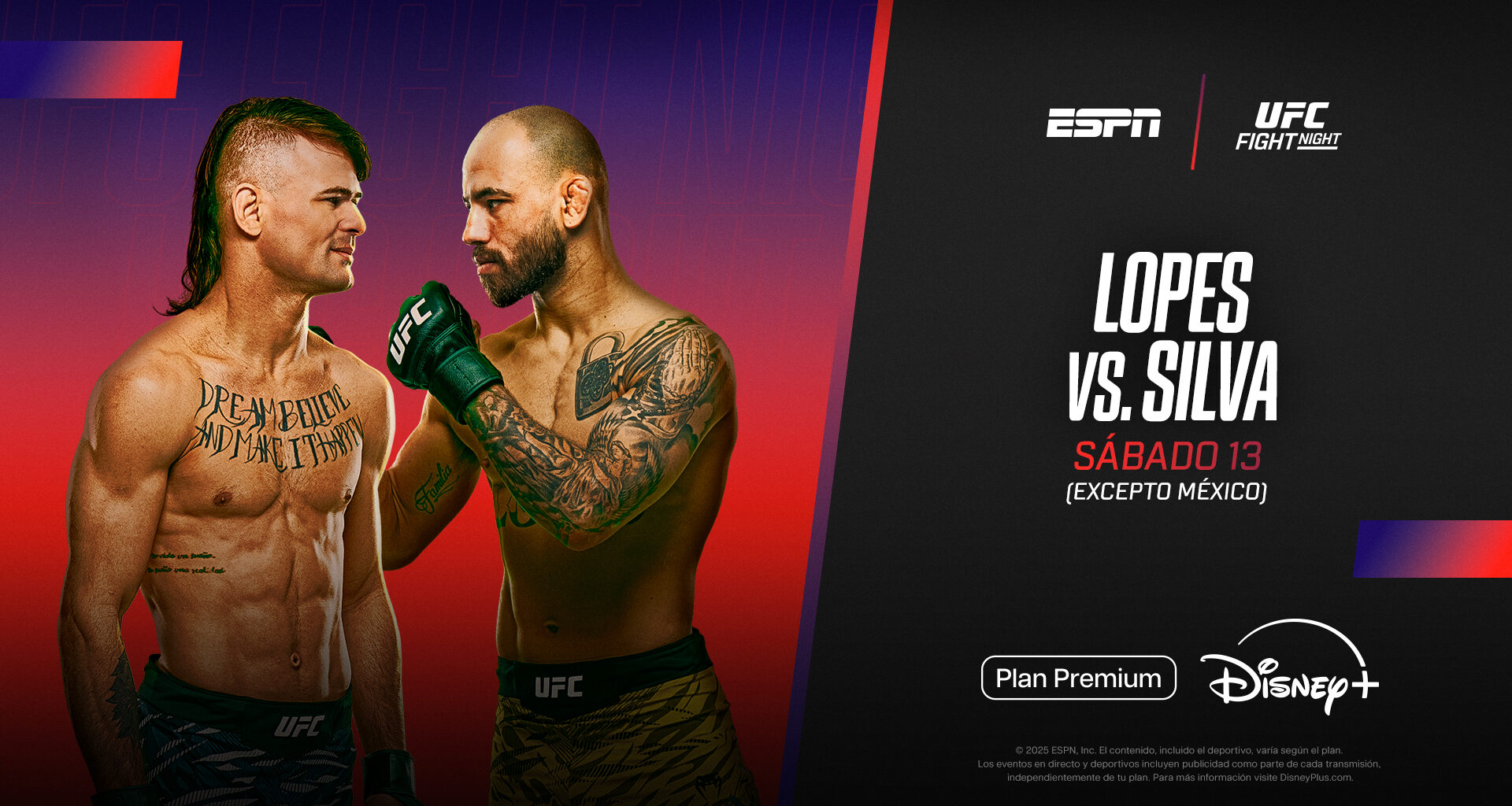ESPN KNOCKOUT trae a DISNEY+ la esperada Noche UFC, con fuerte presencia latinoamericana
