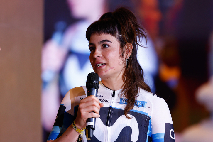 Sheyla Gutiérrez, durante la presentación del Movistar de este 2025.