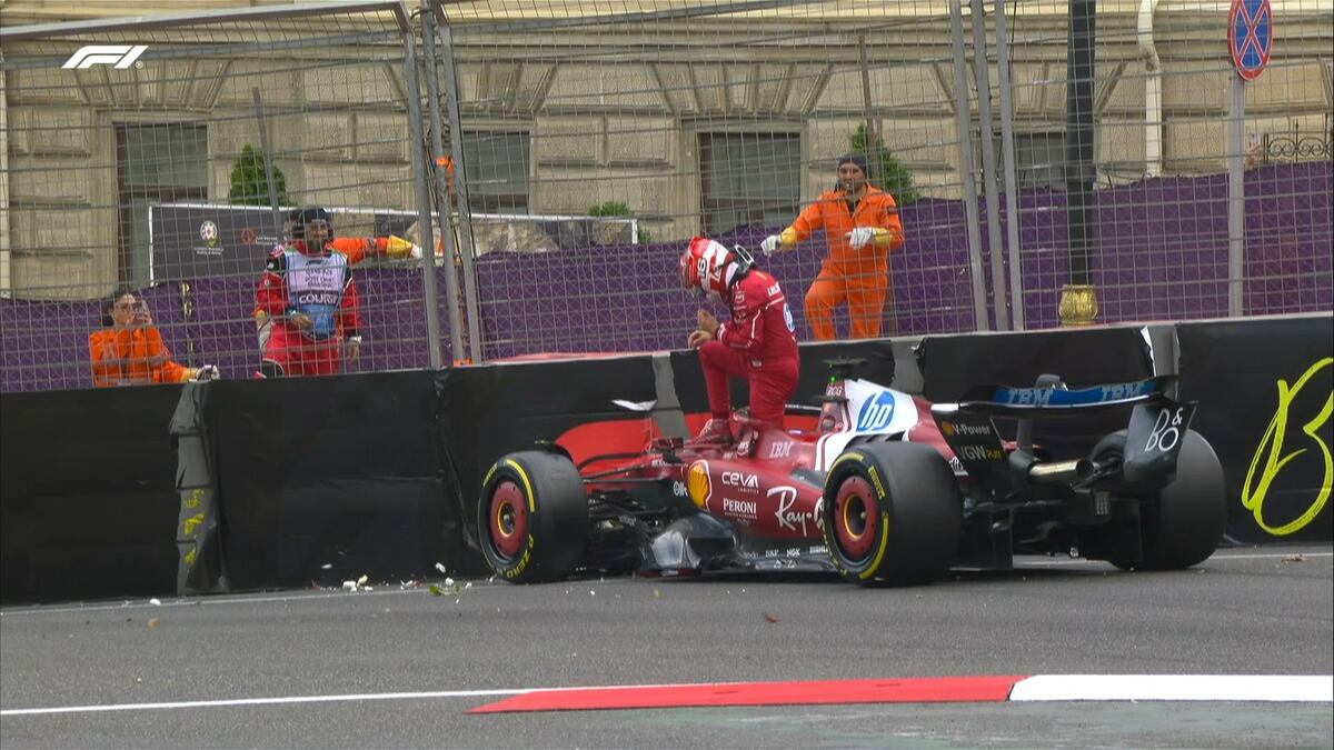 Charles Leclerc decepcionado tras su choque en la calificación del GP de Azerbaiyán – La Crónica de Hoy