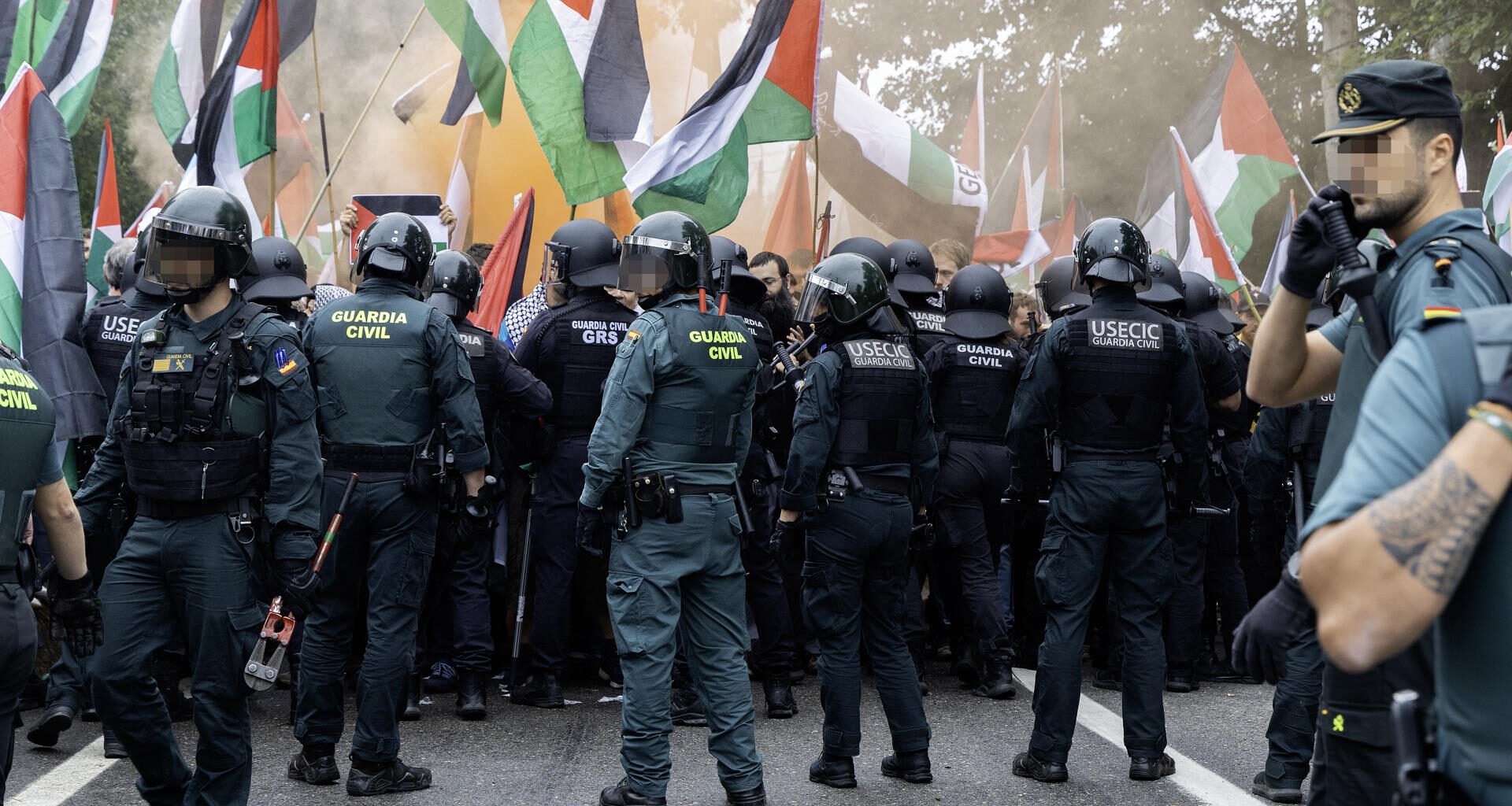 Neutralizan la etapa 16 de La Vuelta a 8 km del final por las protestas por Gaza