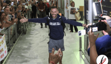 Hecher Sosa regresa a Lanzarote con un recibimiento multitudinario tras firmar con la UFC