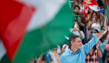 Pedro Sánchez, este domingo en Málaga.