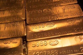 Se ven lingotes de oro