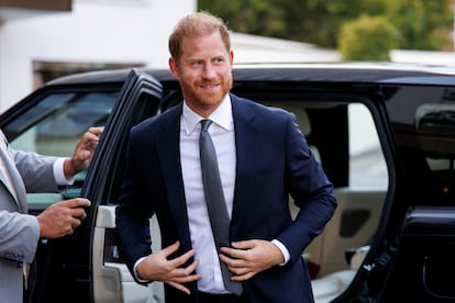 El príncipe Enrique a su llegada a Londres, el 8 de septiembre de 2025.