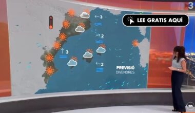 La TV3 de Illa amplía los «països catalans» hasta Italia en su nuevo mapa del tiempo