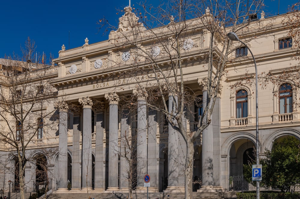 Inside Madrid Stock Exchange And Financial District