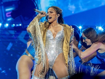 La estrella pop  celebró