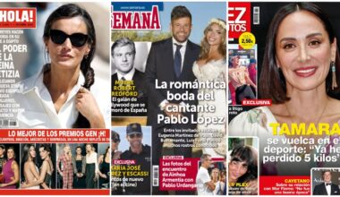 Estas son las portadas de las revistas del corazón de hoy, 24 de septiembre 2025: Aitana y Plex, el cambio físico de Tamara Falcó y Letizia