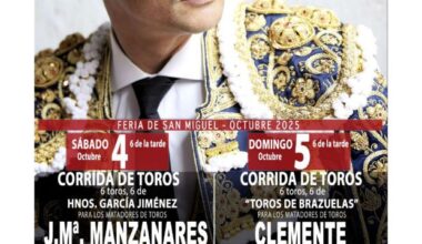 Festejos taurinos 2025 Feria de San Miguel de las Rozas