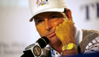 Lanny Wadkins durante la Ryder Cup de 1995