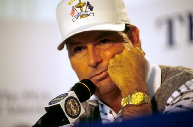 Lanny Wadkins durante la Ryder Cup de 1995