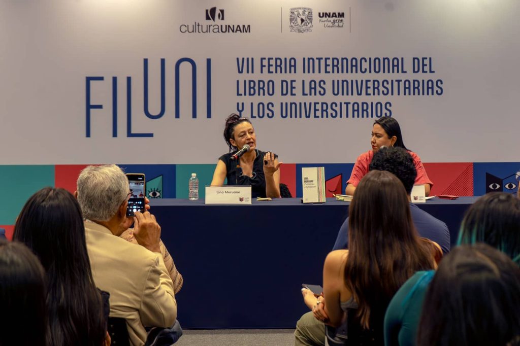 Lina Meruane llevó a la FILUNI su reflexión sobre Palestina y la literatura. Foto: Josué Chispán