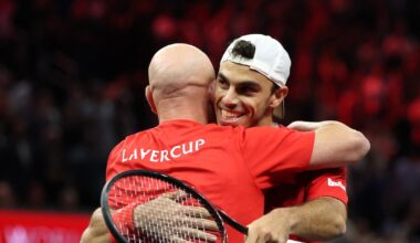 Las locuras de Francisco Cerúndolo y Andre Agassi durante la Laver Cup