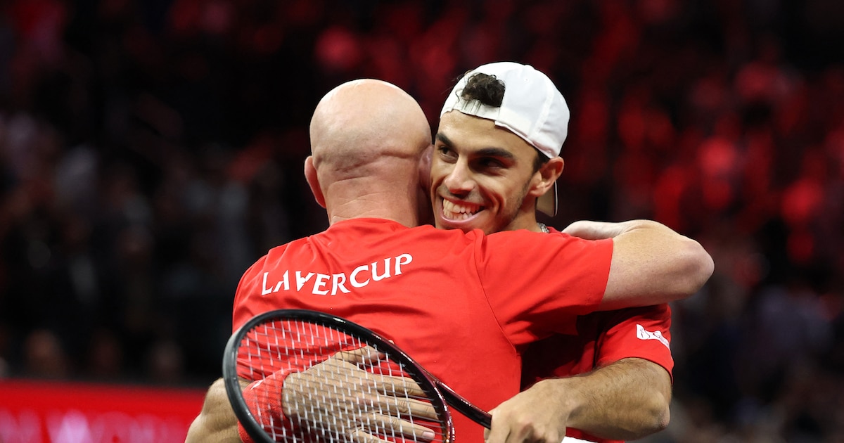 Las locuras de Francisco Cerúndolo y Andre Agassi durante la Laver Cup