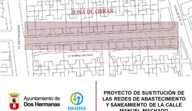 EMASESA inicia la sustitución de las redes de saneamiento y abastecimiento en la calle Manuel Machado