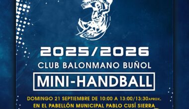 El Balonmano Buñol organiza un nuevo Torneo de Mini-Handball este domingo