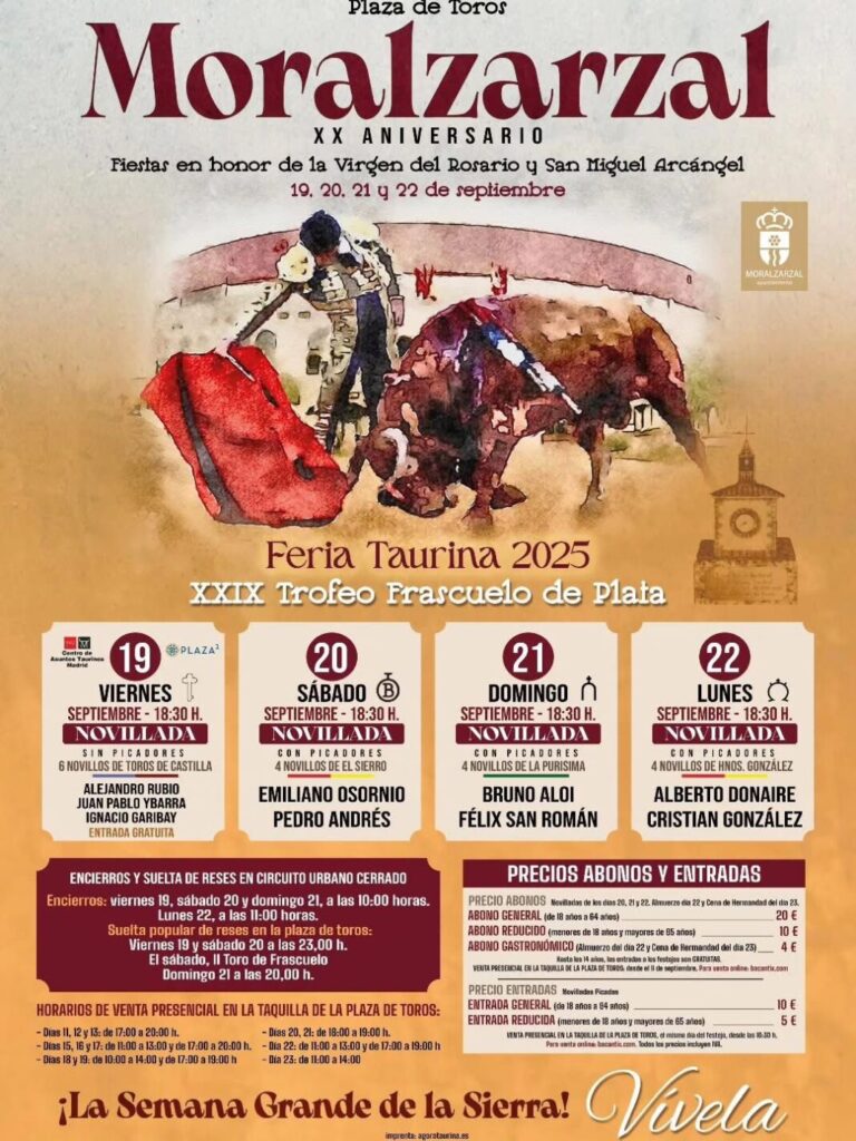 Feria taurina de novilladas de Moralzarzal