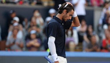 Musetti se retira en Pekín lesionado y entre abucheos en su duelo ante Tien. Foto: Gettyimages