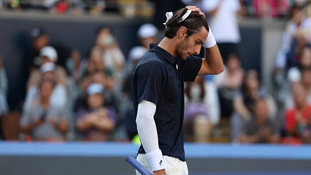 Musetti se retira en Pekín lesionado y entre abucheos en su duelo ante Tien. Foto: Gettyimages